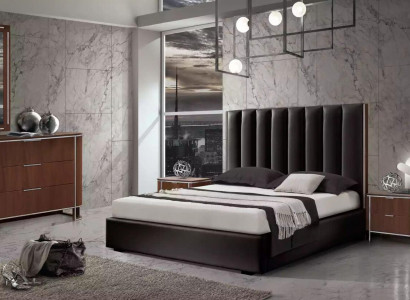 Complete bedroom set designer furniture double bed 2x nightstands 5-piece